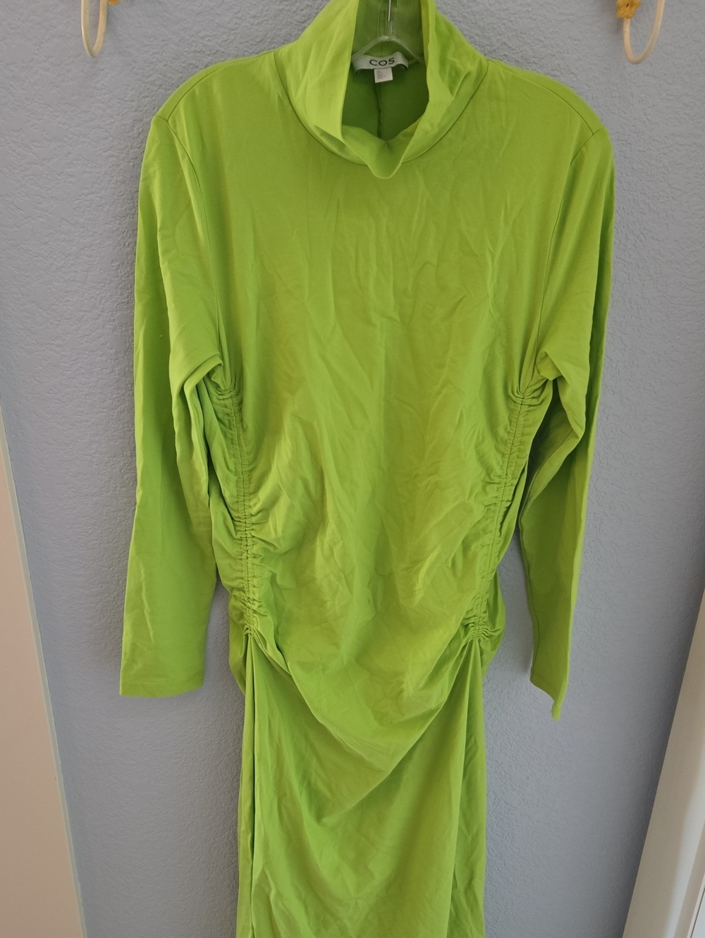 COS Lime Green Long-Sleeve Maxi Dress